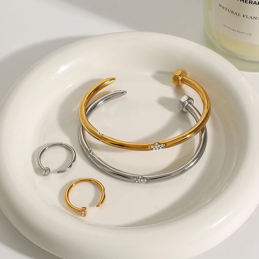 Clou Bracelet and Ring Set