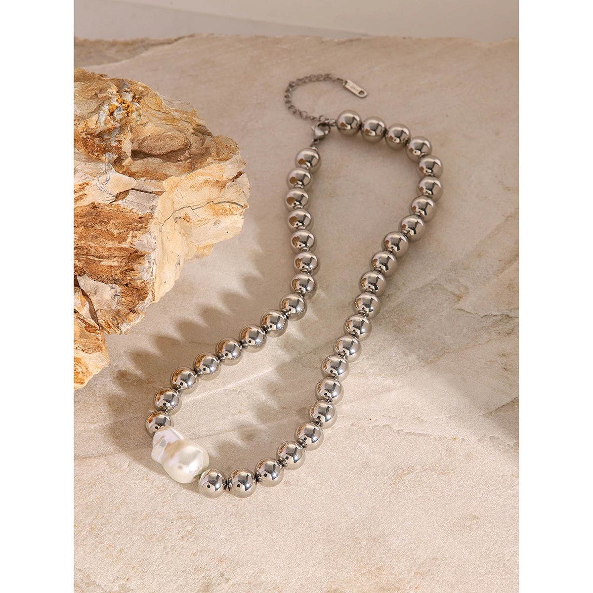 Silver and Pearl Choker